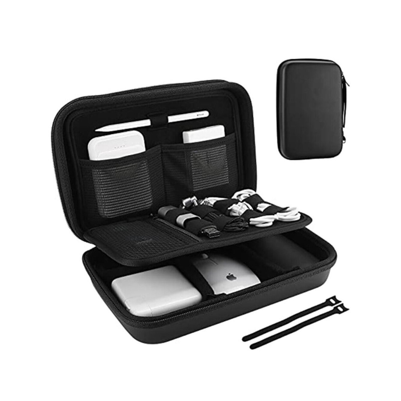 Hard Travel Electronic Organizer Case For Macbook Power Adapter Chargers